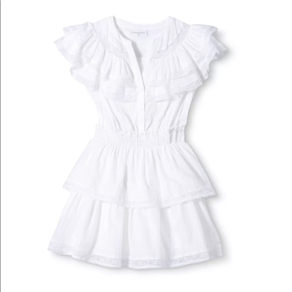 Loveshackfancy x Target white Penelope embroidered tier ruffle dress, large - Picture 2 of 9